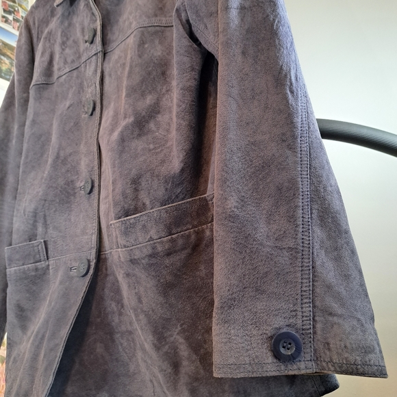 Sequence - light purple lilac real suede leather jacket - size M - Picture 14 of 15